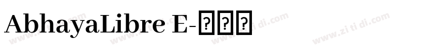 AbhayaLibre E字体转换